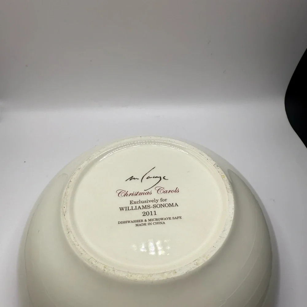 Williams Sonoma Christmas Carols Soup Bowls Set Of Six